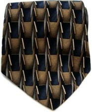 Men Tie Oleg Cassini Made in USA 100% Imported Silk Blue Brown Multi Colors