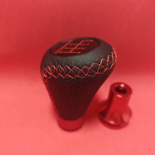 MS RED STITCHES LEATHER 6SP SHIFT GEAR KNOB for MAZDA 2 3 6 CX-4 CX-5 MX5 MIATA - Picture 5 of 7