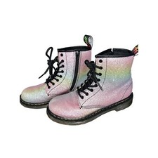 Doc Dr. Martens 1460 rainbow colored Glitter J Boot AirWair girls US size 3