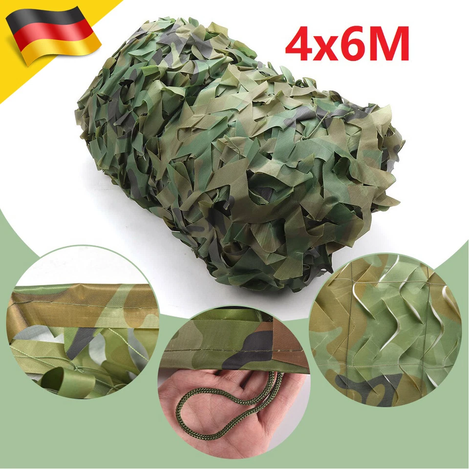 MARKENLOS 4x6m Camouflage Jagd Tarnnetz Bundeswehr Armee Army-Tarnung Camo Hunter DE