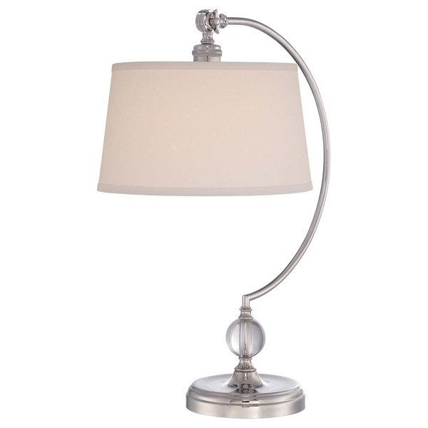 Tischleuchte Beistelllampe Wohnzimmerlampe Tiffany-Glas Metall H 62,2 Cm Nickel-image