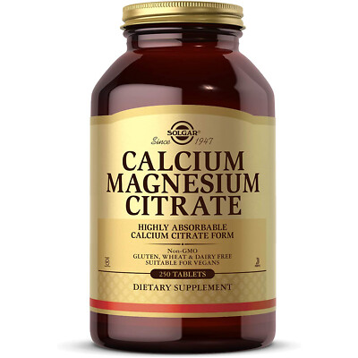 Solgar Calcium Magnesium Citrate Tablets 250 Count