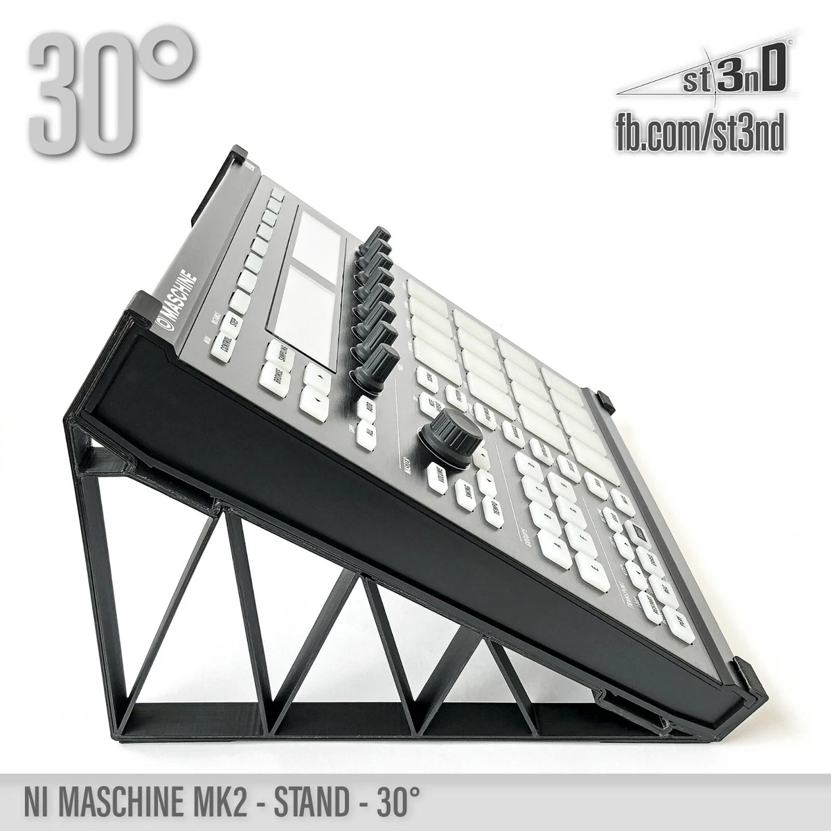 NI MASCHINE MK2 STAND - 30 degrees - 3D printed
