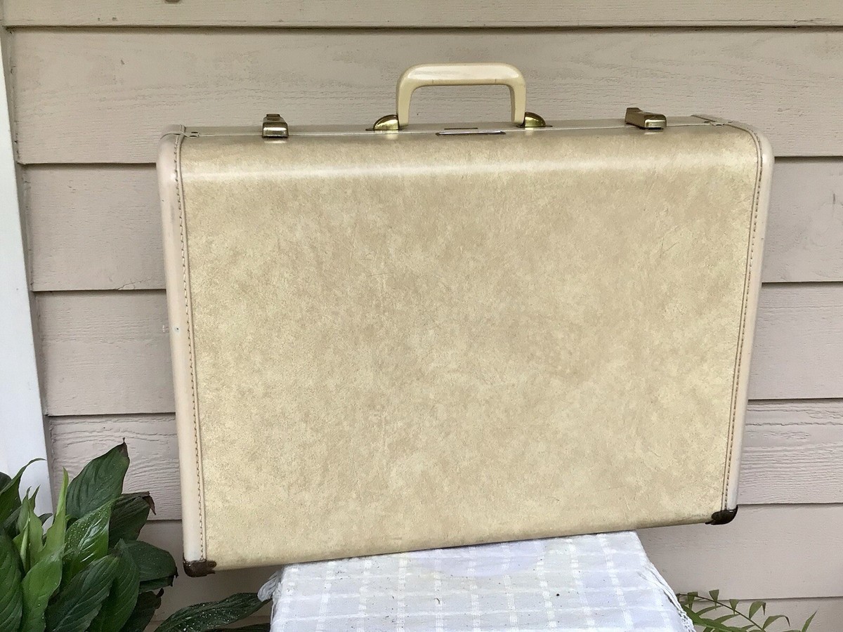 Vintage Suitcase Towncraft 1950 Faux Marble Hardshell Luggage,Sold