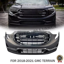 New Complete Front Bumper Grille With Fog Lamp Cover For 2018-2021 GMC Terrain