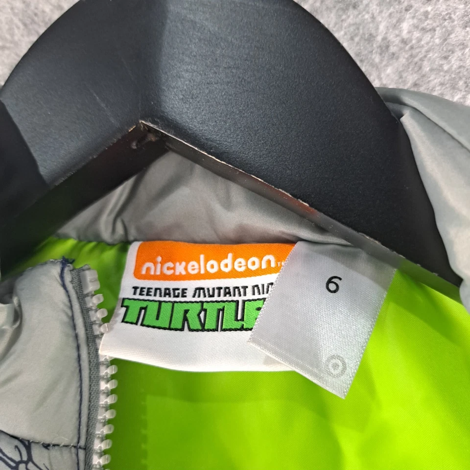 Nickelodeon Vest Boys 6 Blue Jcaket Zip Puffer Teenage Mutant Ninja Turtle 8645 - Image 2 of 4