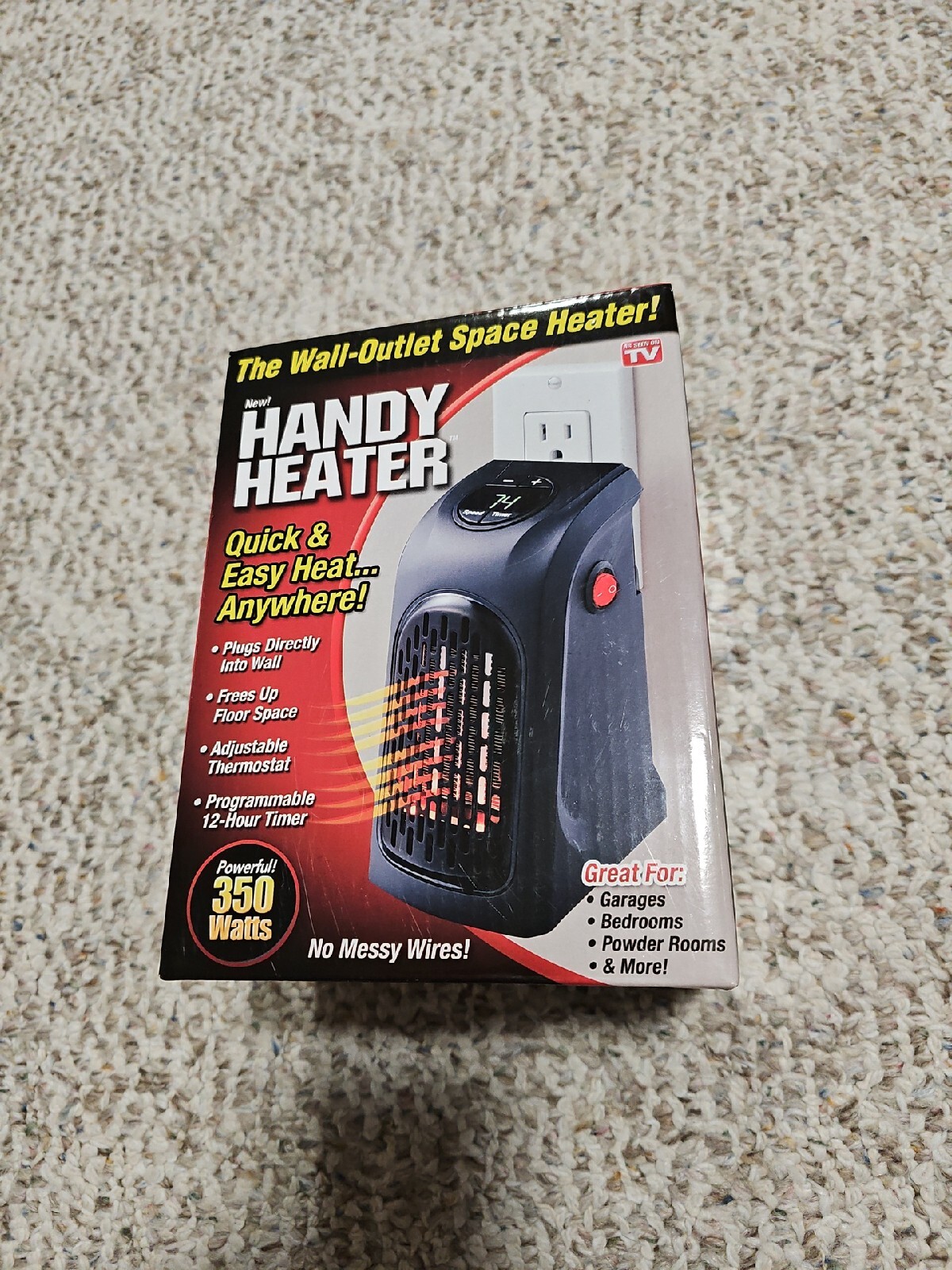 As Seen On TV Handy Heater Plug-In Personal Heater for Quick and Easy Heat  NIB | eBay
