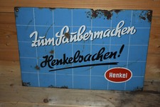 Altes Emailschild/Original Henkel,Henkelsachen,Reiniging,Waschküche,20/30er J.