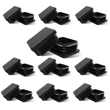 20 Pack 1 Inch Square Plastic Plug Tubing End Caps Chair Glide Insert