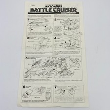 MEGO MICRONAUTS "BATTLE CRUISER" - ORIGINAL INSTRUCTION SHEET / DIRECTIONS 1976