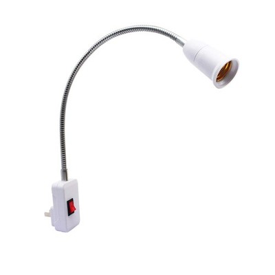 E27/E26 Socket Adapter with On/Off Switch Light Lamp Bulb 360 Degrees Flexibl...