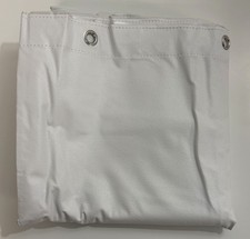 San Suede Vinyl White Shower Curtain 60 x 86 - Hotel Hospitality Grade