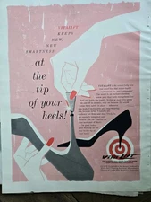 1959 Vita Lift Smart Shoe Heel Replacement Women's shoes vintage Art  Ad 