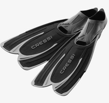 Cressi Agua Full Foot Fins - Black/Gray - Men's 11.5/12.5 45/46 