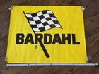 Large Vintage Bardahl Checkered Flag Woven Fiber Banner 44”x35”