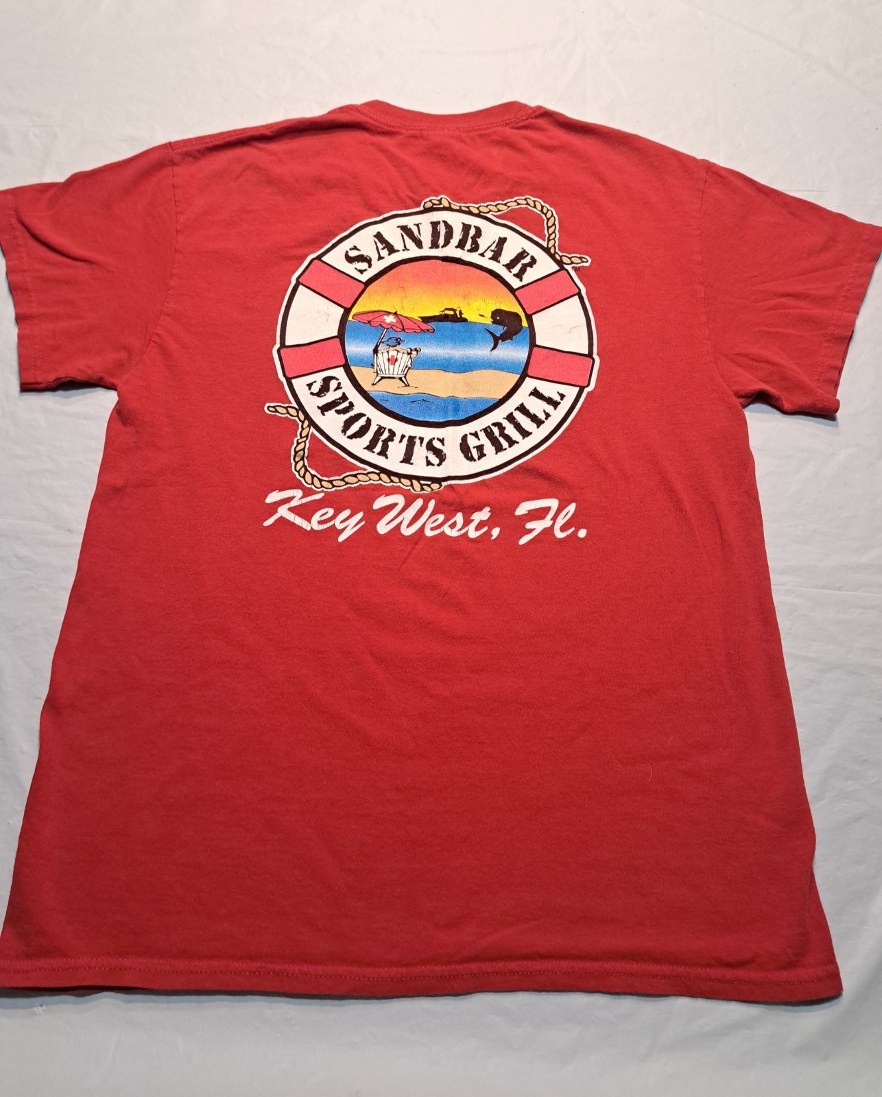 Key West T Shirt Med Sandbar Sports Grill Home Of The Fish Taco  Sandbar Nation 