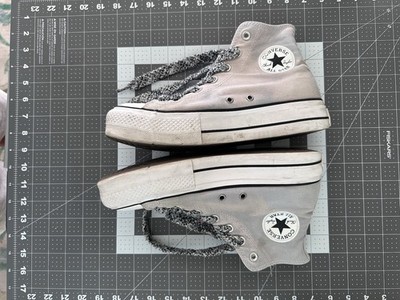 Chuck Taylor All Star Mixed Material Unisex High Top Shoe. 9.5 Custom Laces