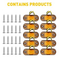 10pcs Amber Led Light Oval Car Trailer Truck Clearance Side Marker Tail Lamps 10pcs Amber Led Light Oval Car Trailer Truck Clearance Side Marker Tail Lamps
