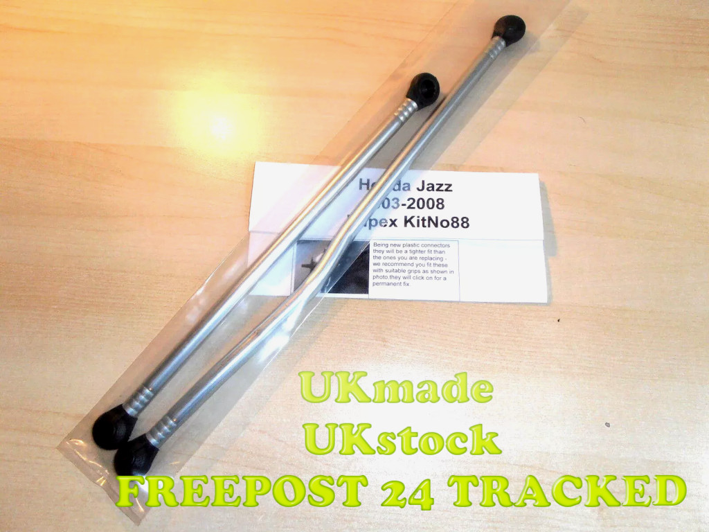 HONDA JAZZ New Wiper Motor linkage Push Rods.2001-09 UKmade NEXT DAY OPTION