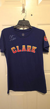 Caitlin Clark #22 Blue Embroidered Autographed T-Shirt! Women's Size M