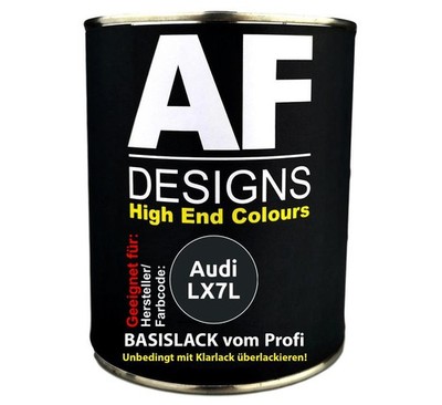 500ml Autolack für Audi LX7L Manhattengrau Metallic  Autolack Spritzfertig