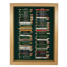 Pen Display Case Holder Golf Collection Wooden Organizer Wall Mount Storage Box