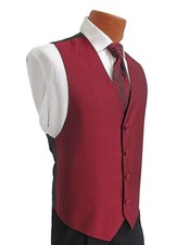 Jean Yves Brugundy Red Tuxedo Vest with Paisley Tie Men s Size XLL Tall