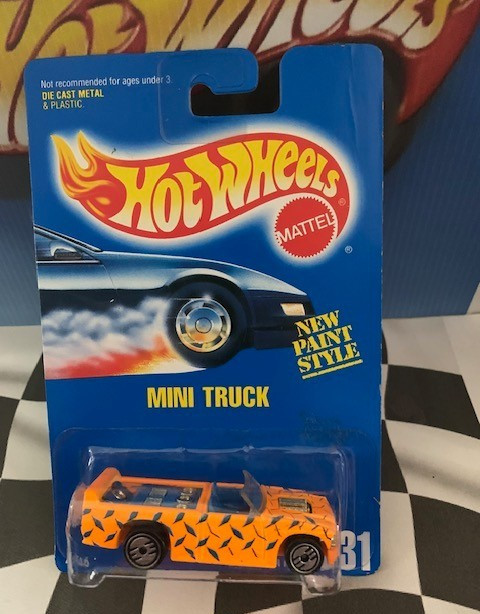 Hot Wheels 1994 Mainline #231 Mini Truck ORANGE UH Malaysia CW