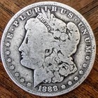 1888-O Morgan Silver Dollar Oval O Circulated