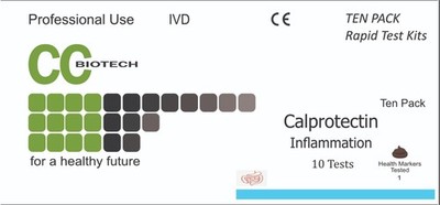 Fünf Stück. Calprotectin. Morbus Crohn/IBD Indikator 5 Tests in 1 Box