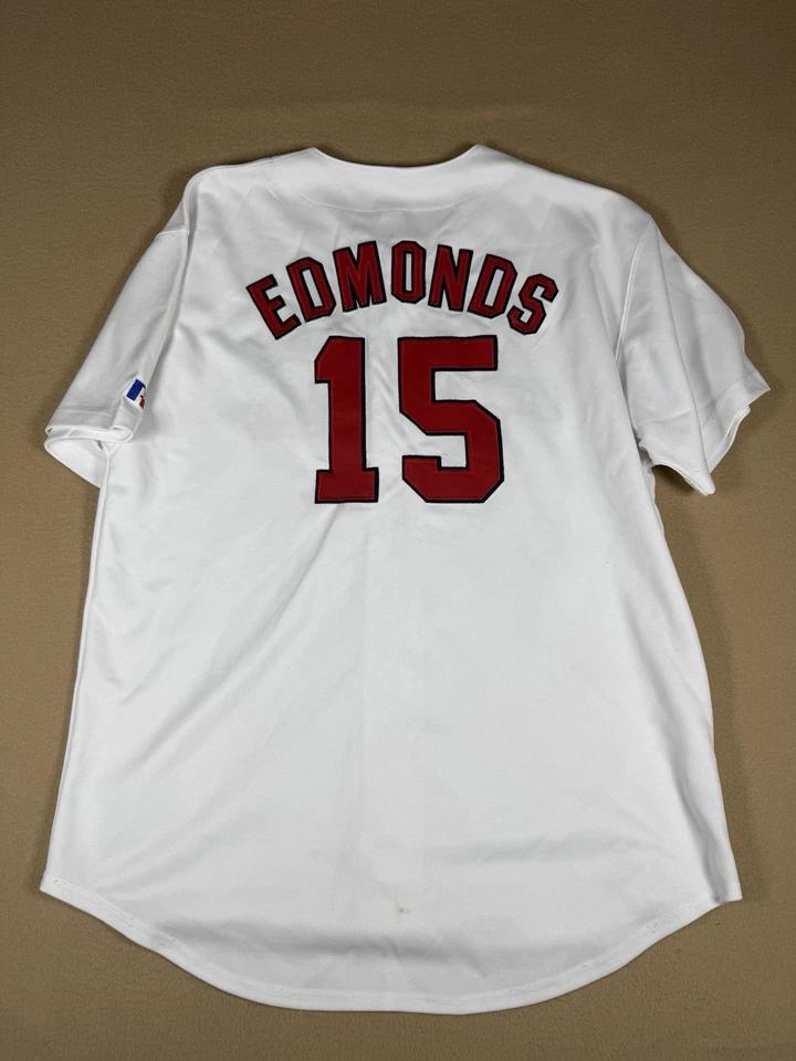Vintage Jim Edmonds St Louis Cardinals Russell White Authentic Jersey Size XL - Image 2 of 4