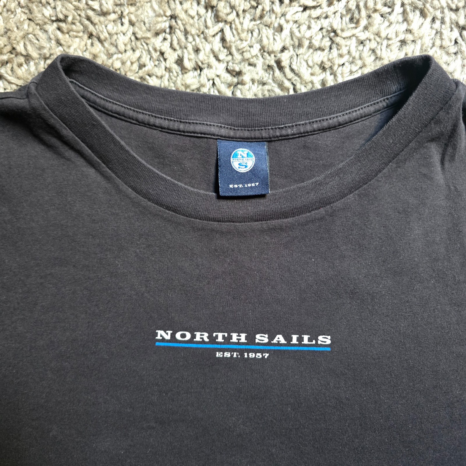T-Shirt Da Uomo North Sails Colore Nero Con Logo Centrale E Sulla Manica tg L