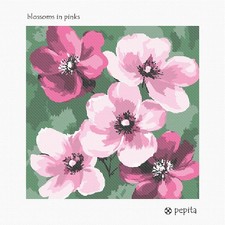 Blossoms In Pinks Needlepoint Kit or Canvas