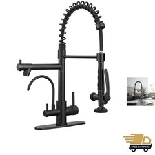3 in 1 Kitchen Faucet with Water Filler and Pull Down Sprayer, Oil Rubbed Bro...