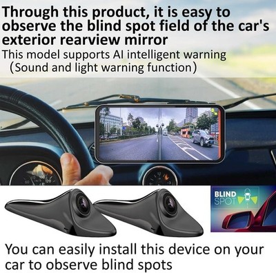 GRLATG A65S Blind Spot Camera & Display System 6.25'' IPS 1080P BSD Warning Black