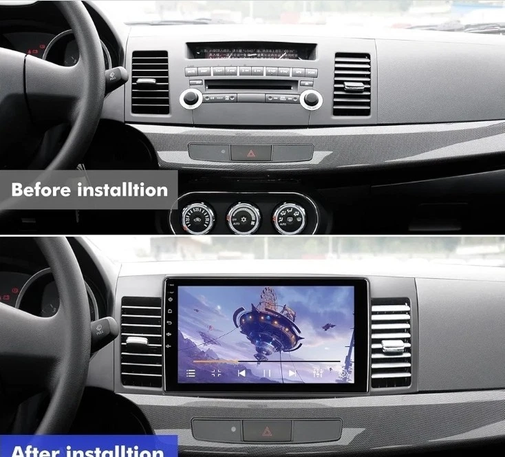 10.1 Inch Android 13 Car Stereo Radio for Mitsubishi Lancer 2007-2013 GPS BT - Image 2 of 4