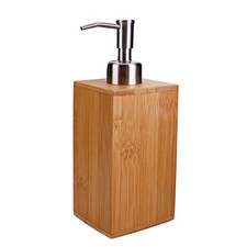 Bamboo Liquid Soap Dispenser Refillable Pump for Bathroom Kitchen Countertop