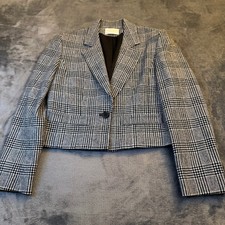 Pendleton Blazer Plaid Classic Button Front 100 Virgin Wool Women Size 8