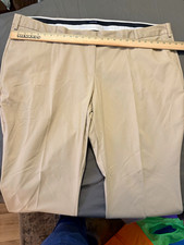 Lands' End Women&rsquo;s Beige Dress Pants Boot Cut Leg Flat Front Stretch Zip size 28