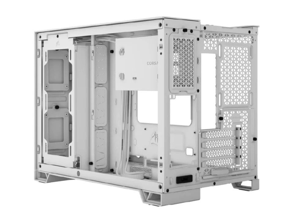 CORSAIR 2500D AIRFLOW Mid-Tower Dual Chamber PC Case - White - Image 3 of 4