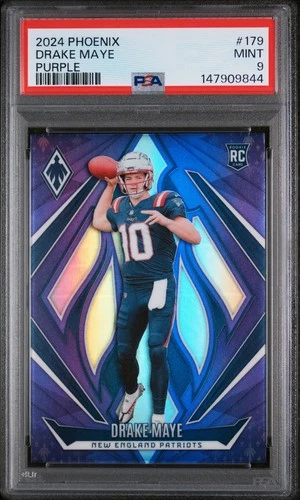 2024 ROOKIE PSA9 PSA 9-DRAKE MAYE Panini Phoenix - Rookies #179 Purple (RC) HOT