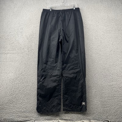 Helly Hansen Rain Pants Mens XL Black Waterproof Packable Boating Hiking Light