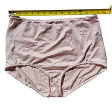 Vtg 3XL Vassarette Nylon Spandex Hi Waist Brief Panties