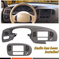 Dash Pad Dashboard  Dash Radio Bezel Gray Fit For 97-03 Ford F150 Expedition