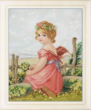 Cross stitch kit The Angel's Look 21x26cm Aida 18ct embroidery needlepoint kit