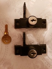 Set of 2 New Keyed Window Sash Locks With One Key.