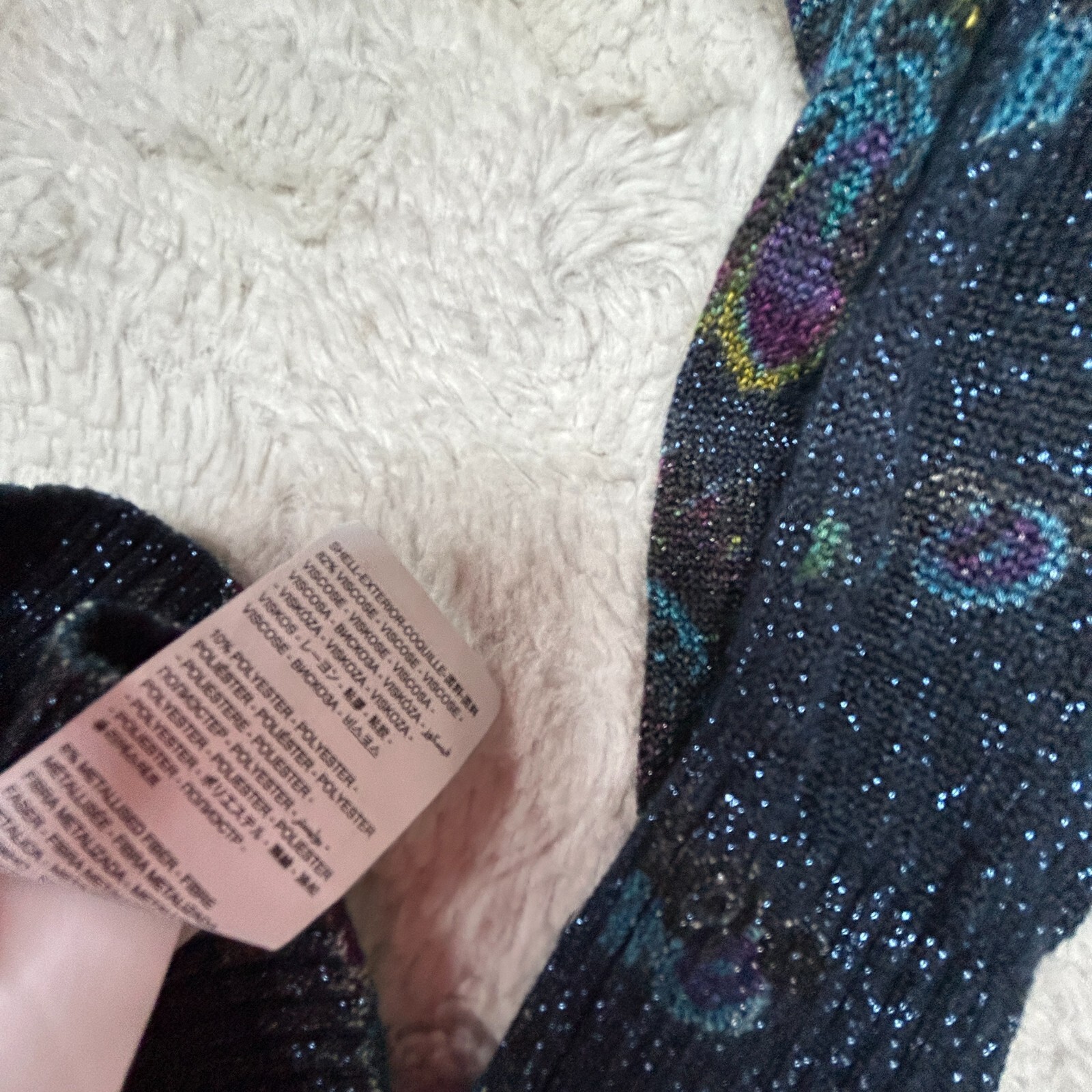 Desigual Women Boat Neck Floral Metallic Sweater … - image 5