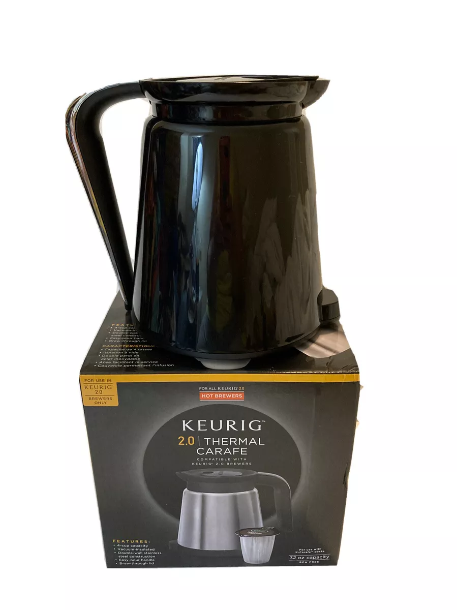 Keurig 2.0 Thermal Carafe 32oz Double-Walled, Vacuum-Insulated, Holds and  Dispenses Upto 4 Cups of Hot Coffee, Compatible With Keurig 2.0 K-Cup Pod