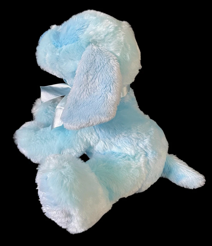 Bebé Ganz Peluche MI PRIMER CACHORRO Perro Azul Satén Cinta Arco Peluche Juguete Foto 3 de 4