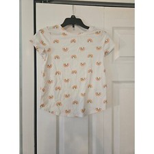 Cat Jack Girls Rainbow Short Sleeve Shirt Size M 8